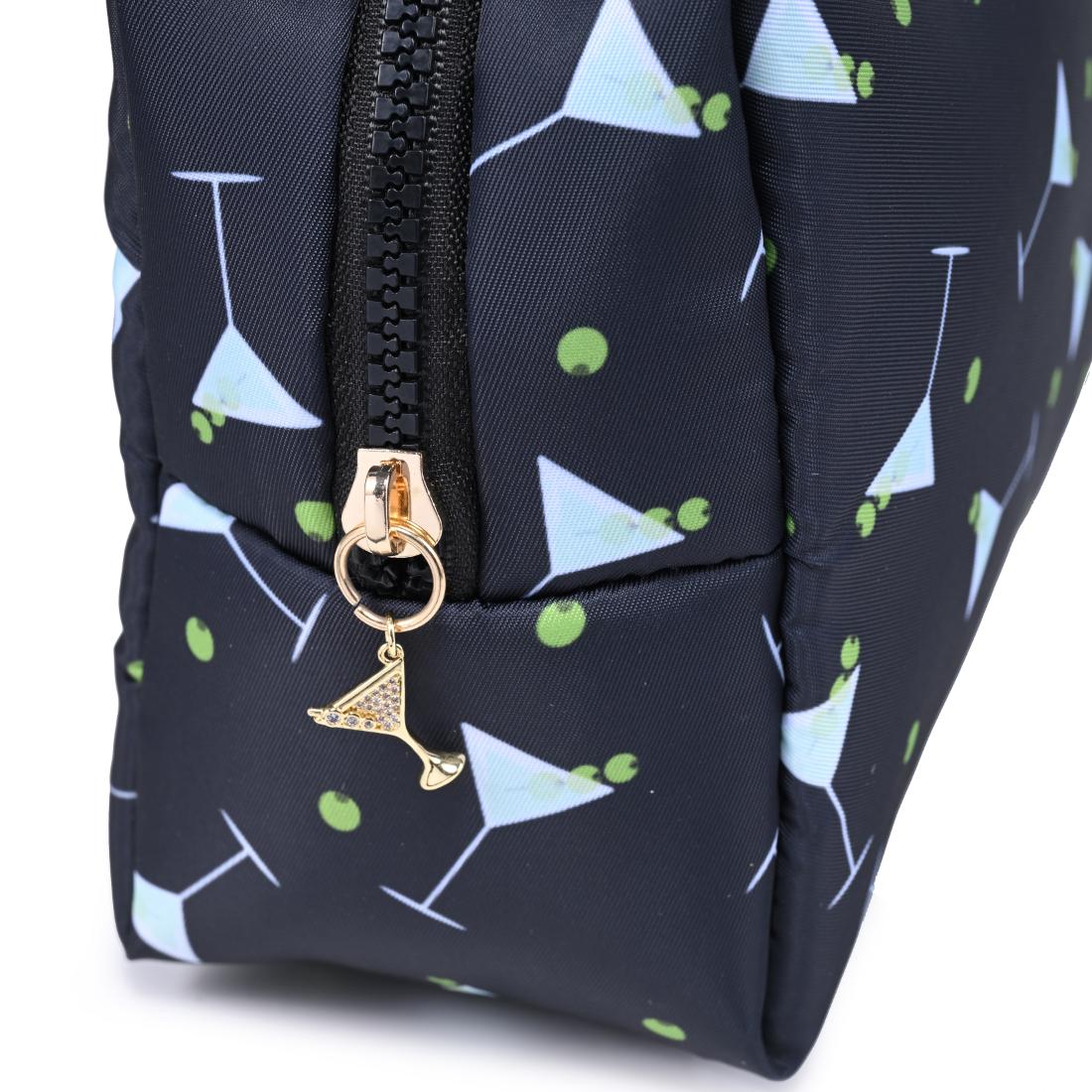 Urban Essentials Martini Moment Cosmetic & Travel Organizer Pouch 840504210112 View 8 | Black