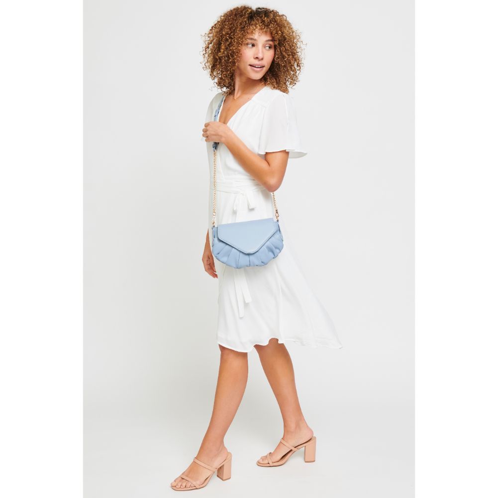 Woman wearing Sky Blue Urban Expressions Gemma Crossbody 840611179470 View 3 | Sky Blue