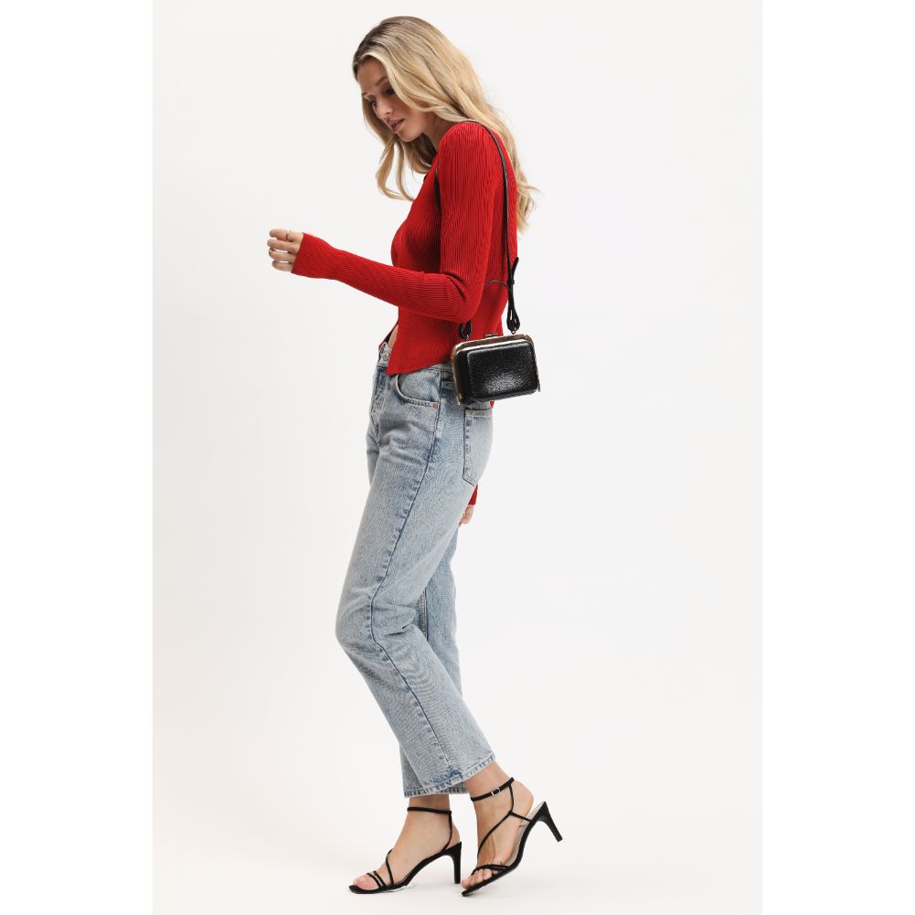 Woman wearing Black Urban Expressions Joyce Evening Bag 840611190253 View 4 | Black