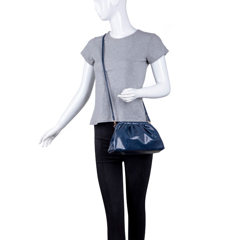 Product Image of Urban Expressions Mable Snake Crossbody 840611175922 View 5 | Denim