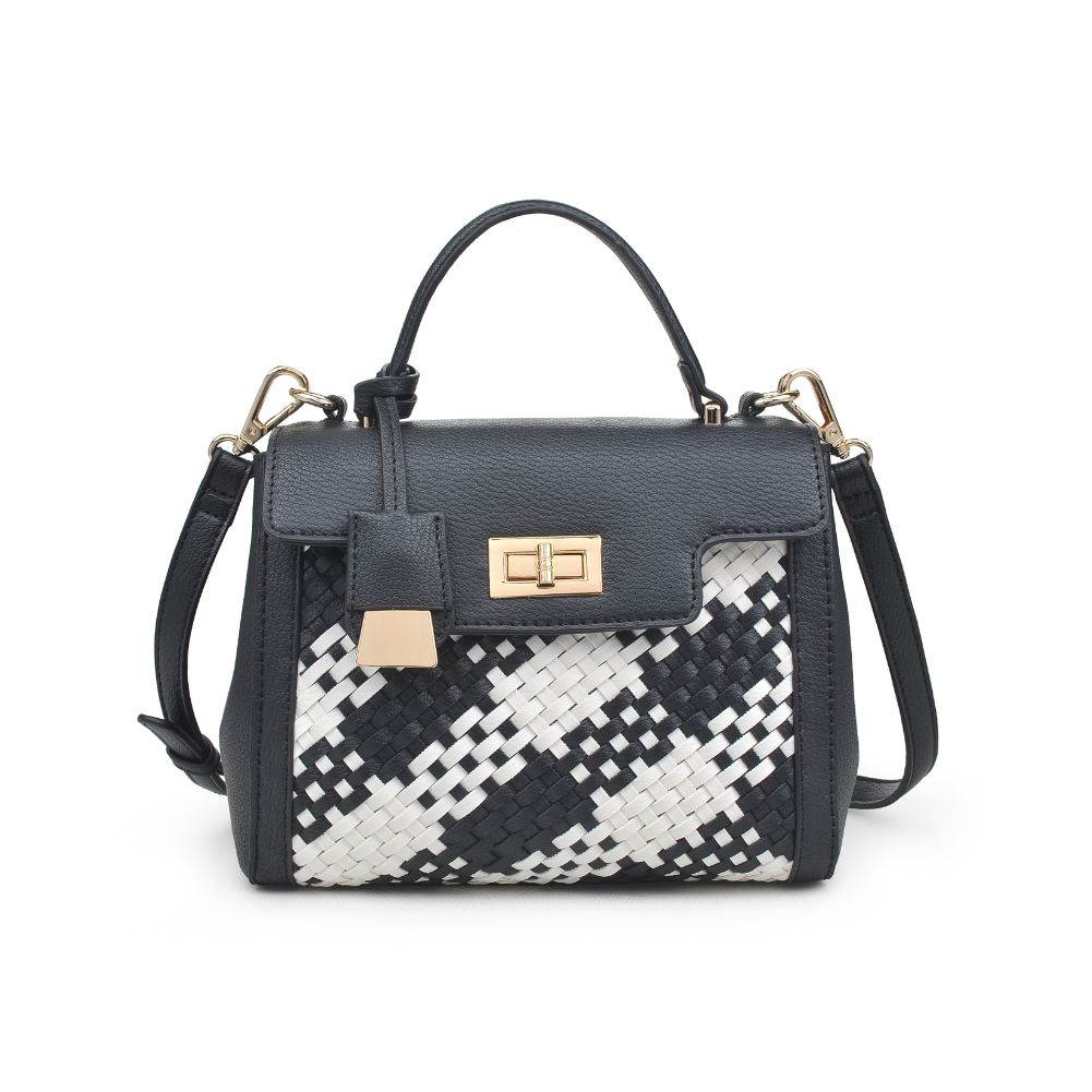 Woman wearing Black White Urban Expressions Marcia Crossbody 840611170378 View 5 | Black White