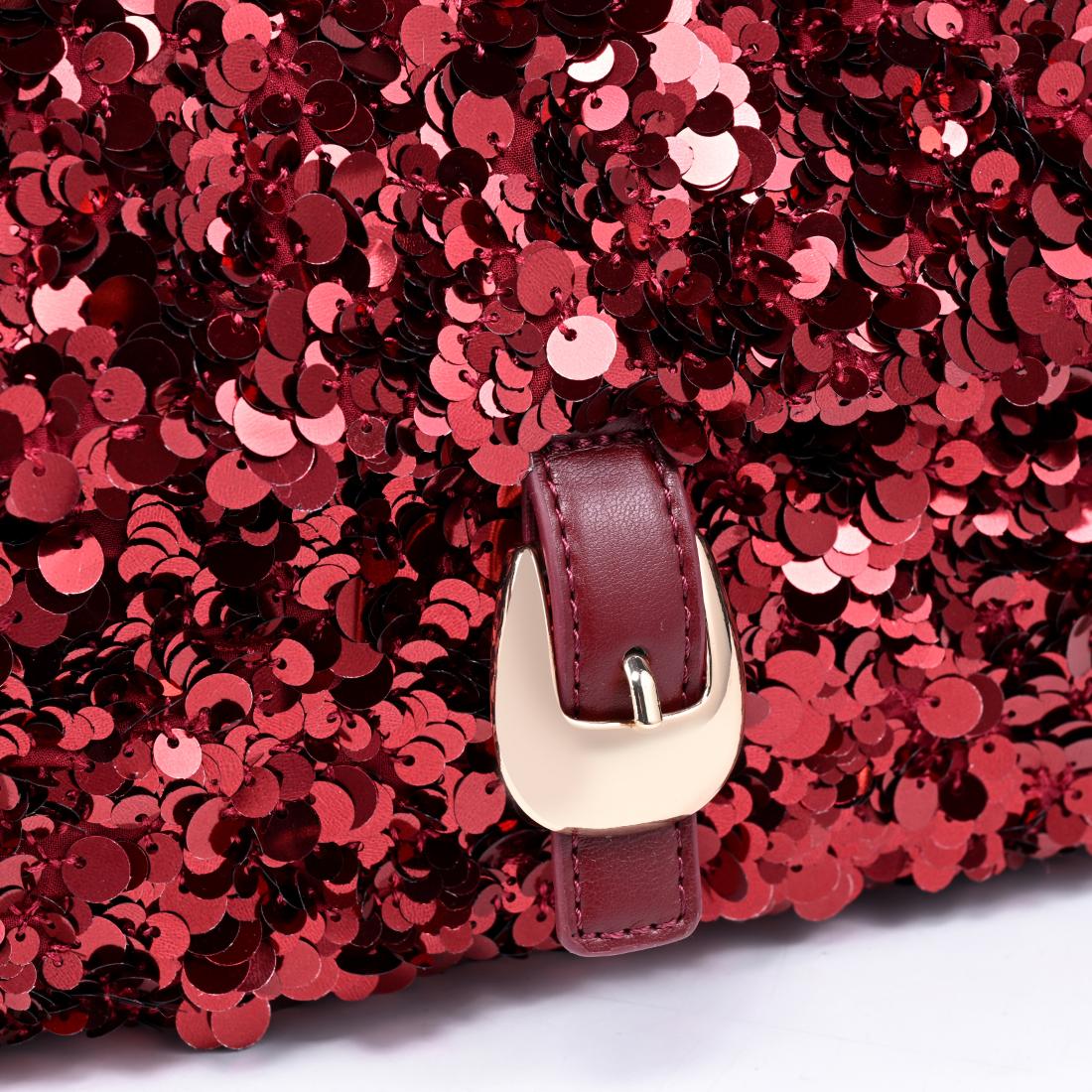 Urban Expressions Gloria - Sequins Shoulder Bag 840504210693 View 8 | Burgundy