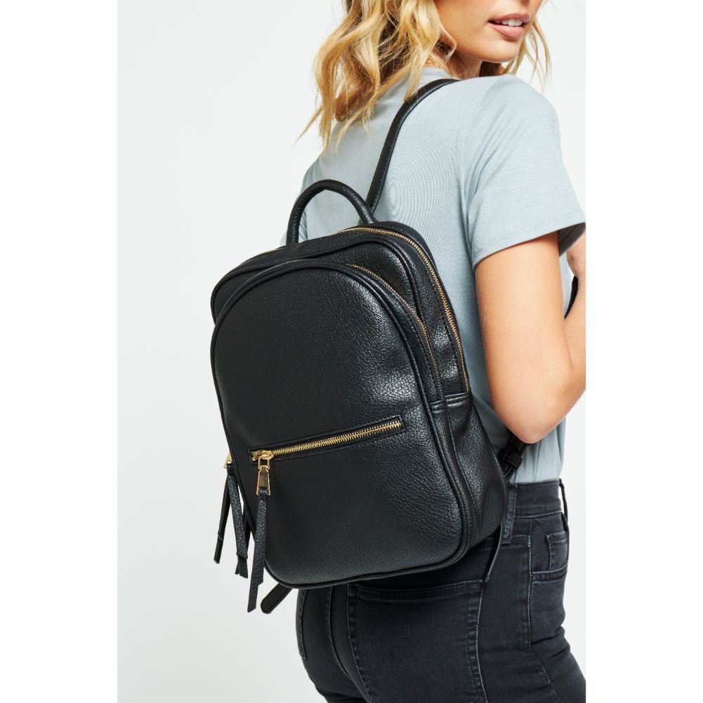 Woman wearing Black Urban Expressions Mercer Backpack 840611178855 View 1 | Black