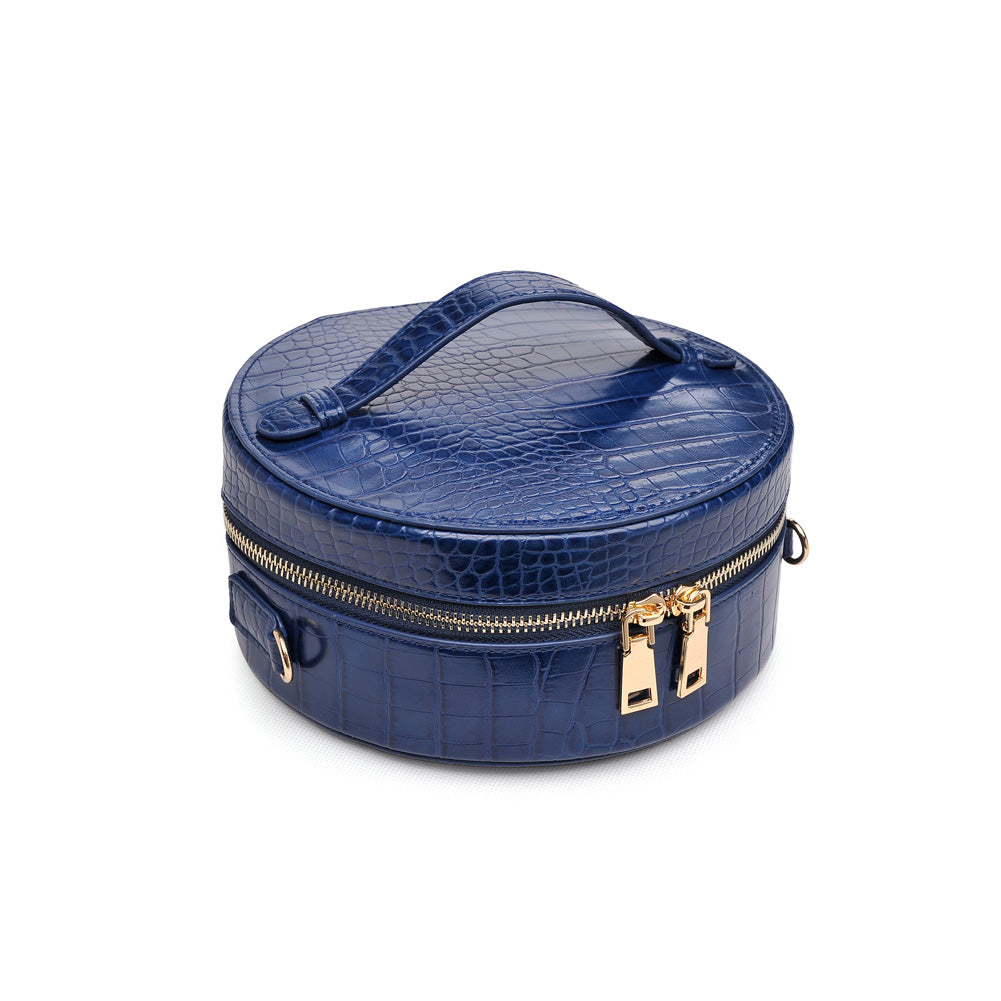 Woman wearing Navy Urban Expressions Sawyer Crossbody NA-840611152459 View 2 | Navy