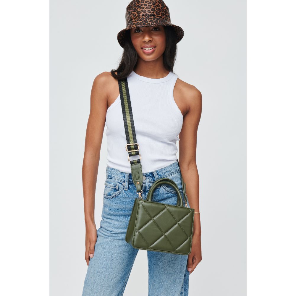 Woman wearing Olive Urban Expressions Zoey Crossbody 840611104465 View 1 | Olive