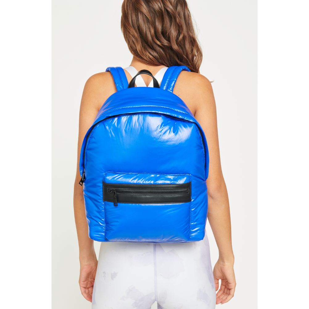 Woman wearing Blue Urban Expressions Emerson Backpack 840611178527 View 1 | Blue