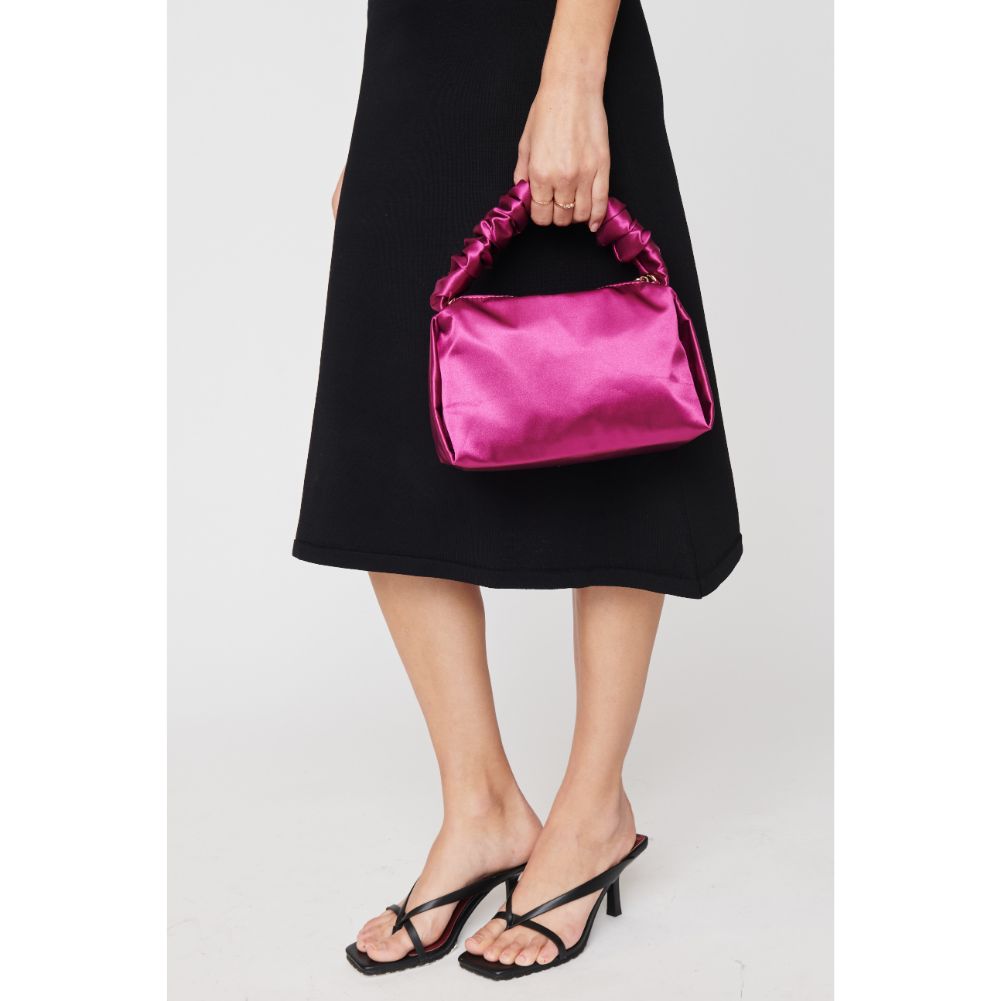 Woman wearing Violet Urban Expressions Serenity Evening Bag 840611100719 View 2 | Violet