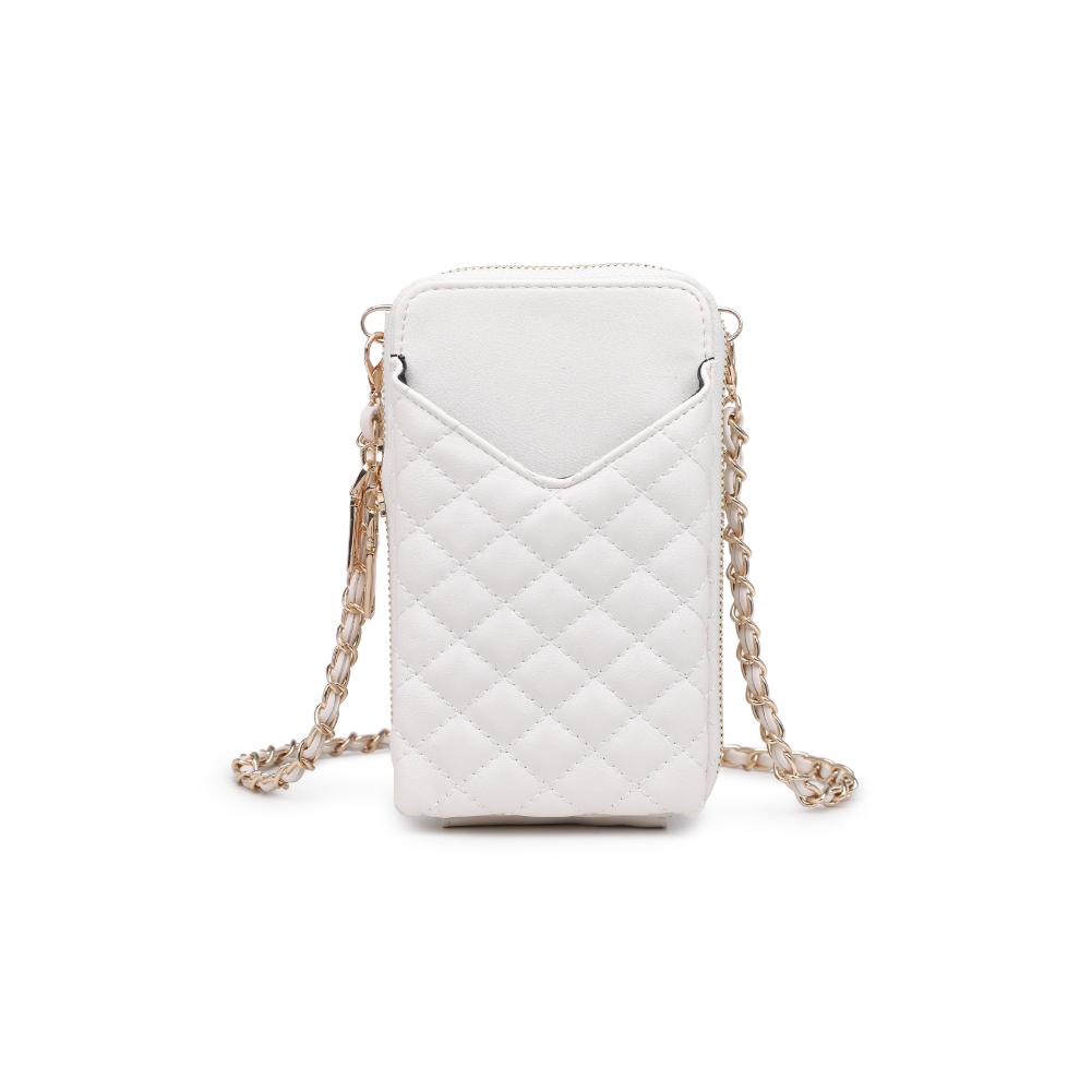 Woman wearing Ivory Urban Expressions Bodie Cell Phone Crossbody 840611123350 View 5 | Ivory