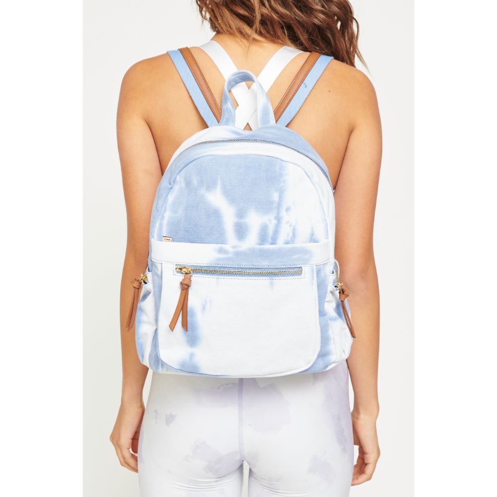 Woman wearing Blue Urban Expressions Scarlett Backpack 840611180209 View 1 | Blue