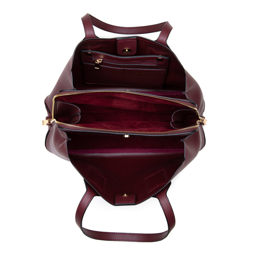 Product Image of Urban Expressions Georgia Satchel NA-840611153296 View 4 | Burgundy