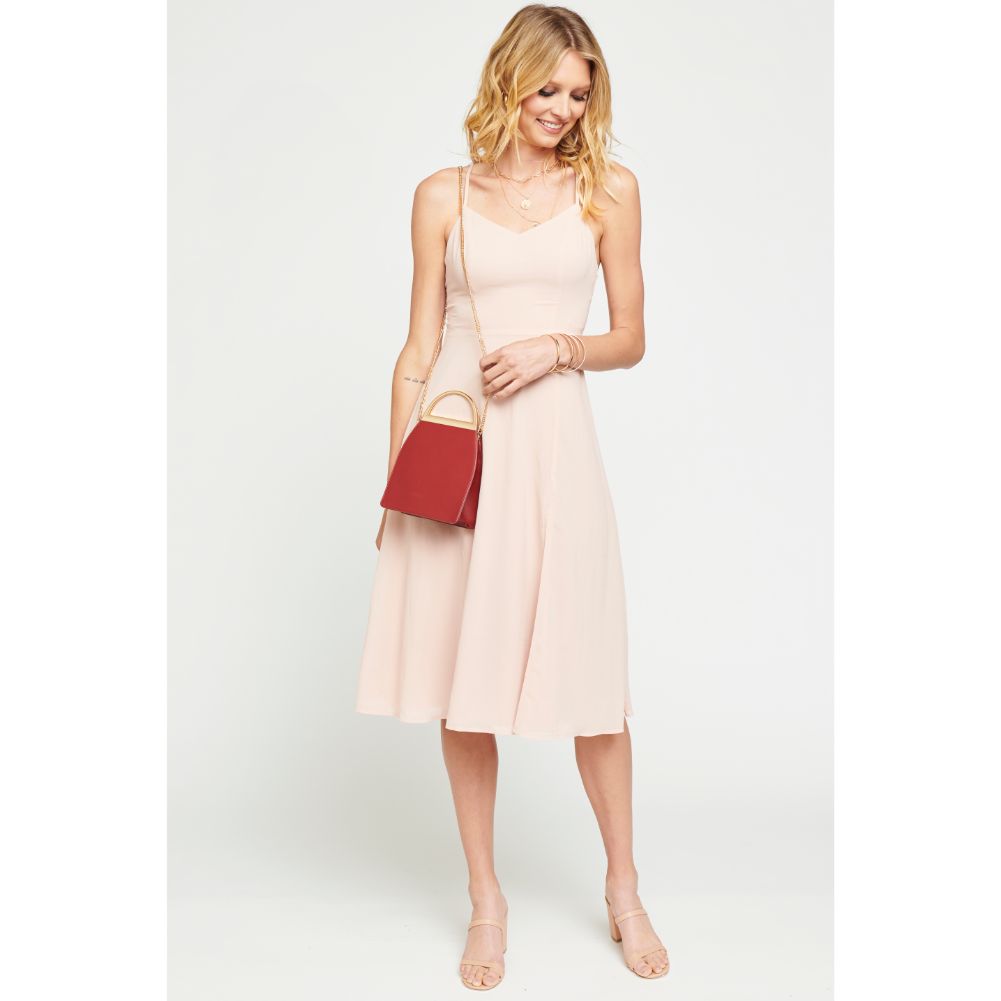Woman wearing Wine Urban Expressions Harriet Crossbody 840611175380 View 4 | Wine