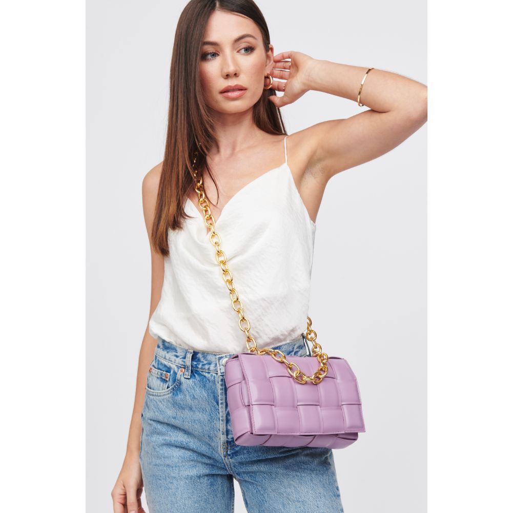 Woman wearing Lavender Urban Expressions Ines Crossbody 818209015080 View 1 | Lavender