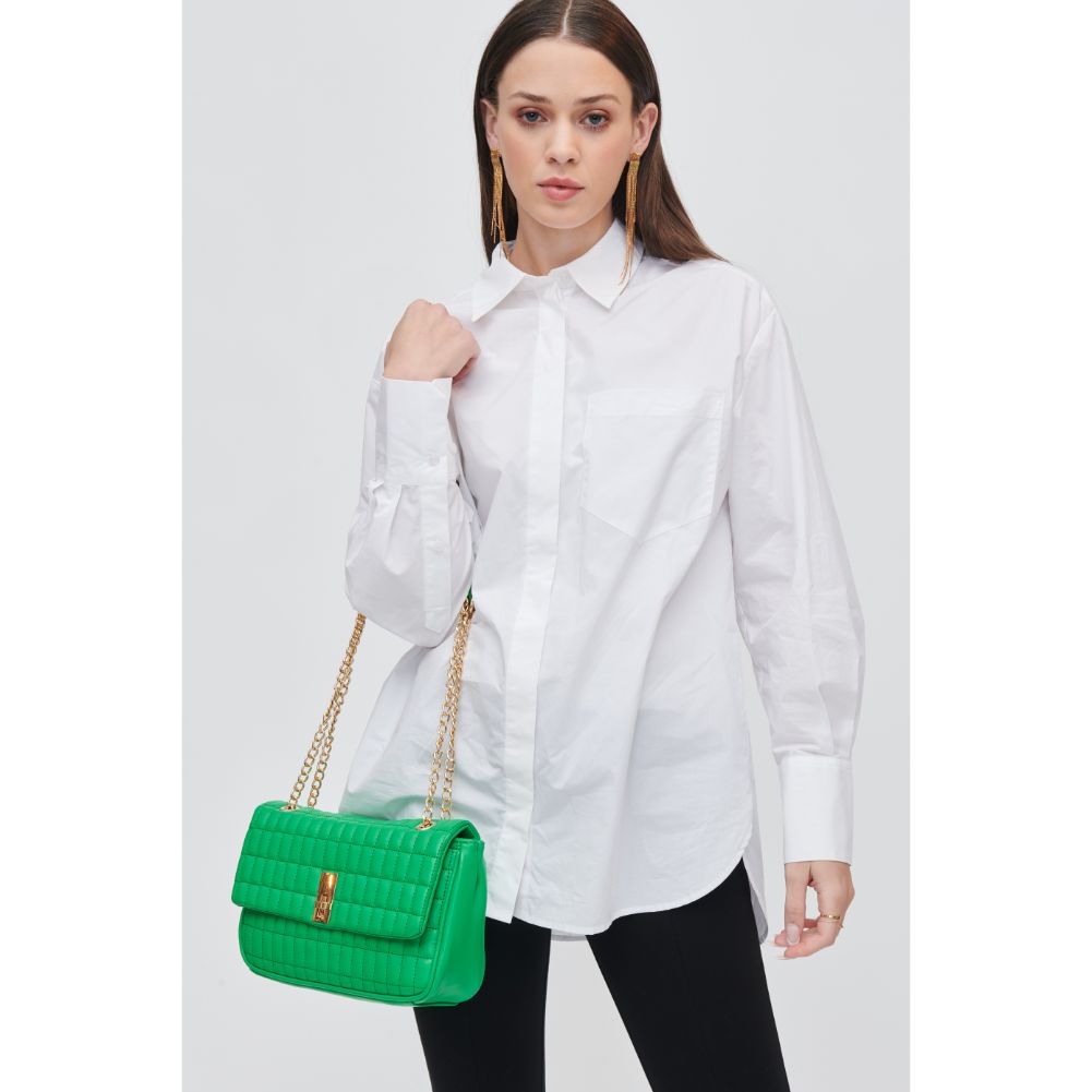 Woman wearing Classic Green Urban Expressions Farah Crossbody 840611107121 View 2 | Classic Green