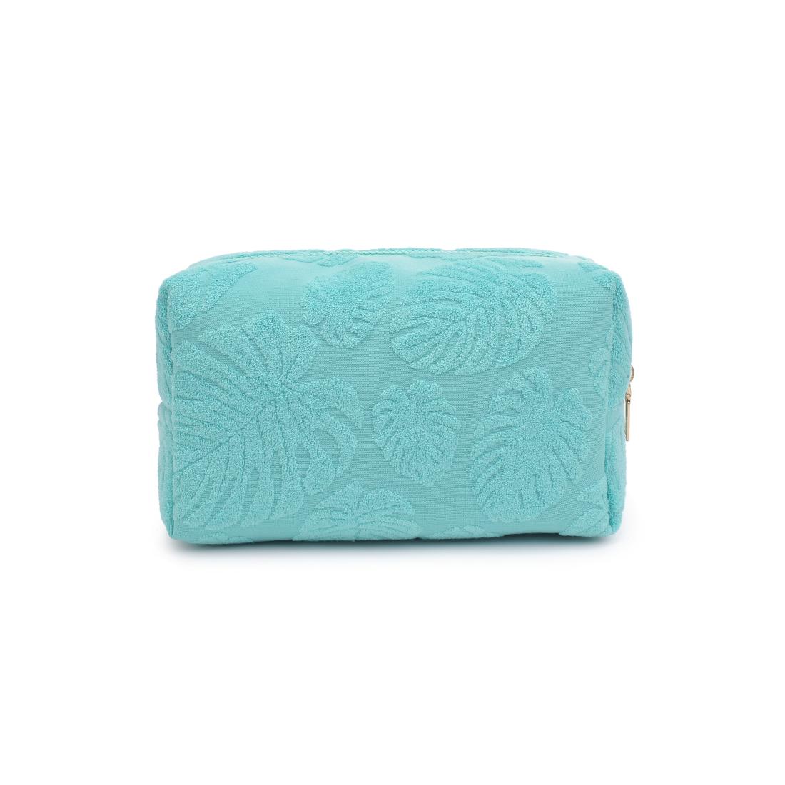 Urban Essentials Palm Breeze Cosmetic & Travel Organizer Pouch 840611195319 View 7 | Seafoam