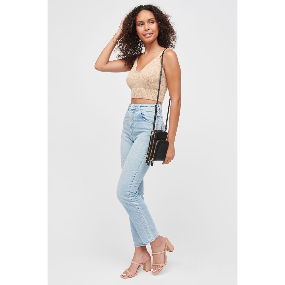 Woman wearing Black Urban Expressions Jorgie Crossbody 840611182623 View 4 | Black