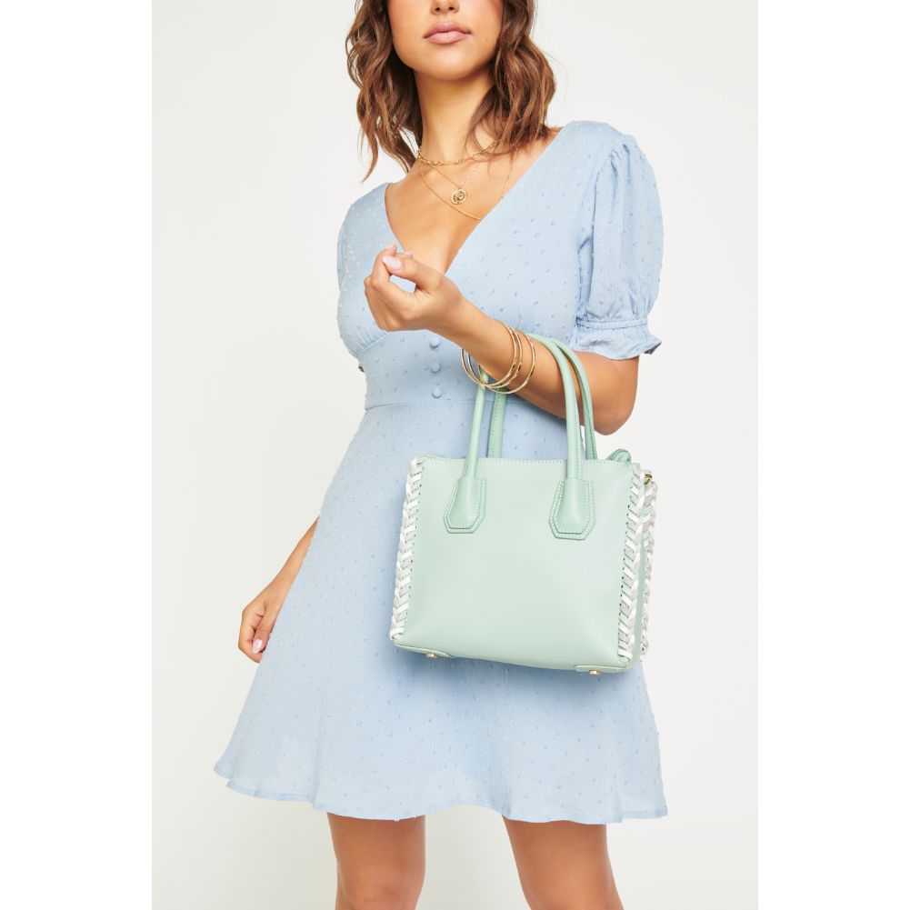 Woman wearing Mint Urban Expressions Parker Crossbody NA-840611160638 View 3 | Mint