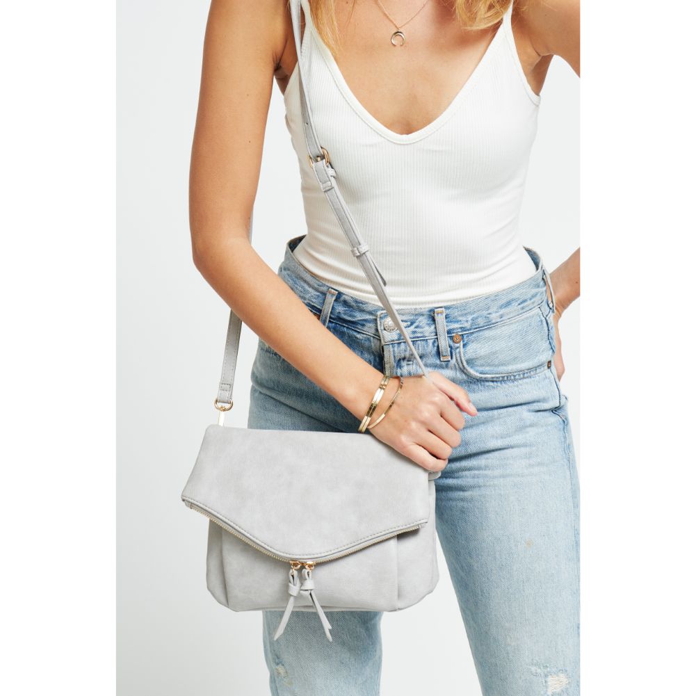 Woman wearing Grey Urban Expressions Erin Crossbody 840611178800 View 1 | Grey
