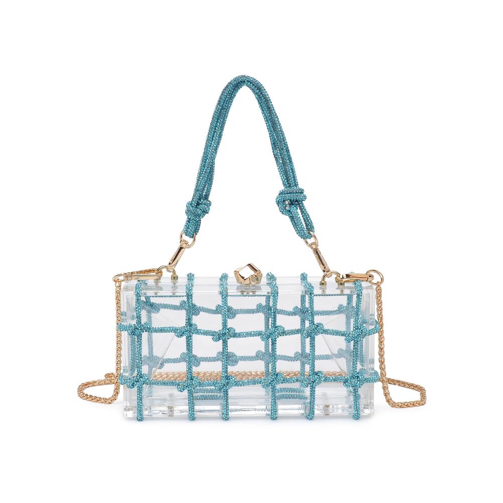Woman wearing Blue Urban Expressions Ziggy Evening Bag 840611128737 View 5 | Blue