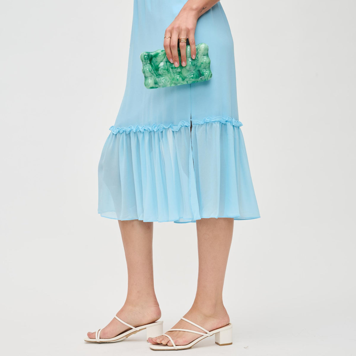 Woman wearing Green Urban Expressions Waverly Evening Bag 840611132703 View 2 | Green