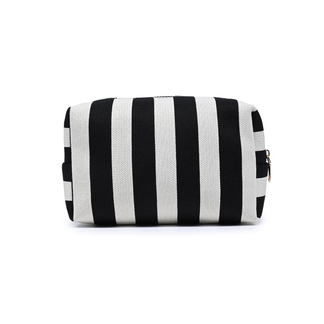 Urban Essentials Essential Stripe Cosmetic & Travel Organizer Pouch 840504207402 View 7 | Black Ivory