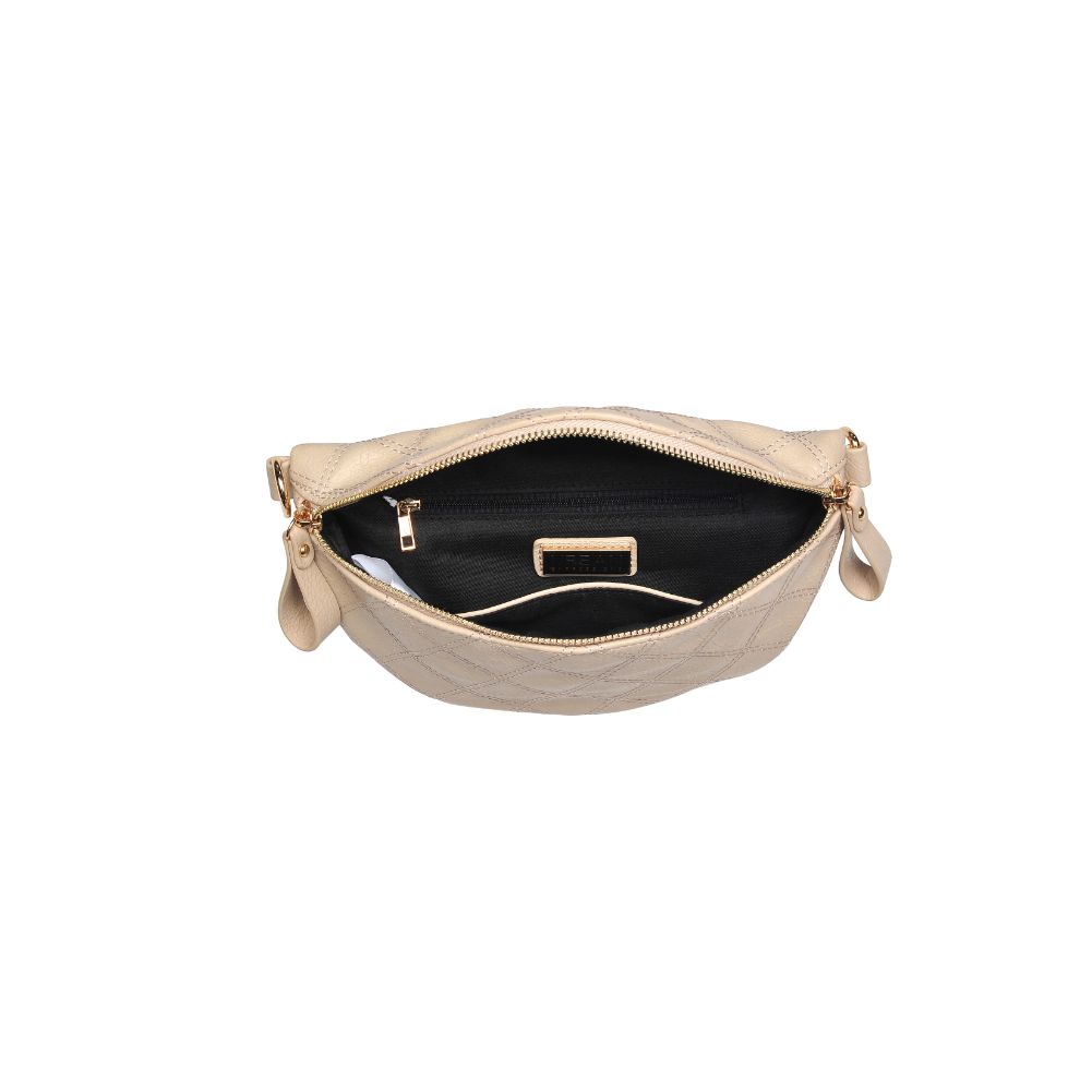 Woman wearing Natural Urban Expressions Lachlan - Quilted Belt Bag 840611113016 View 9 | Natural