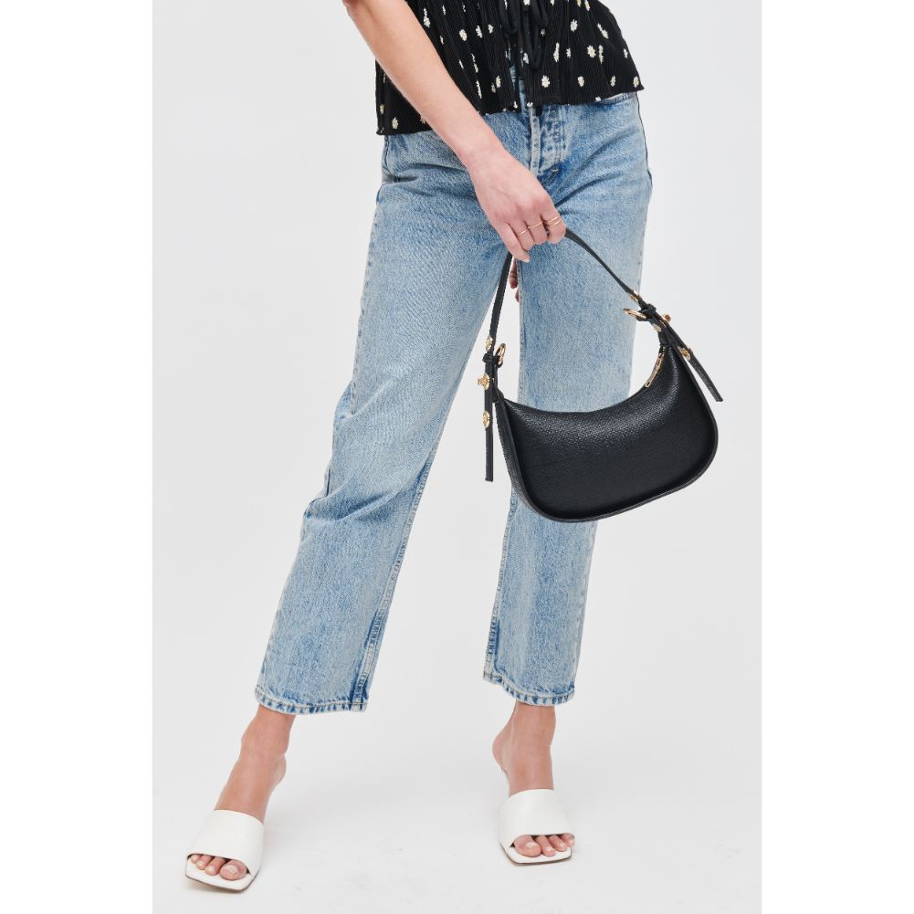 Woman wearing Black Urban Expressions Rhoda Shoulder Bag 840611118523 View 3 | Black