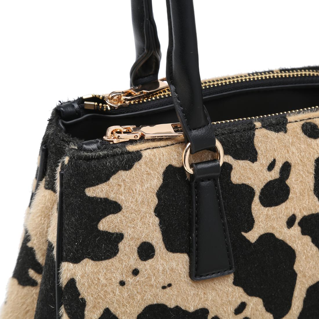 Urban Expressions High Noon Multi-Zip Shoulder Bag 840504217128 View 8 | Tan Black