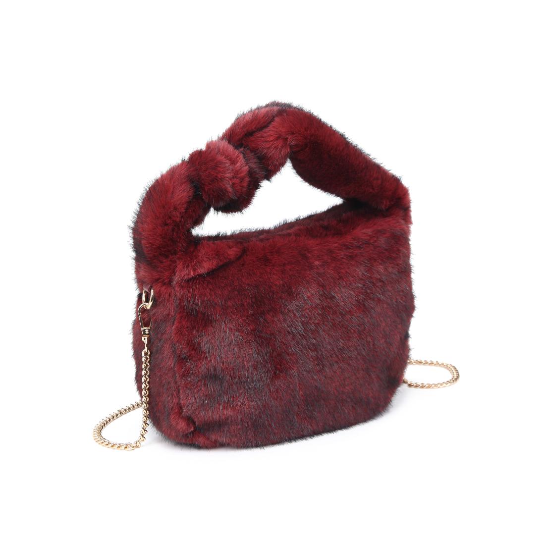 Product Image of Urban Expressions Monica - Faux Fur Crossbody 840611199546 View 6 | Burgundy