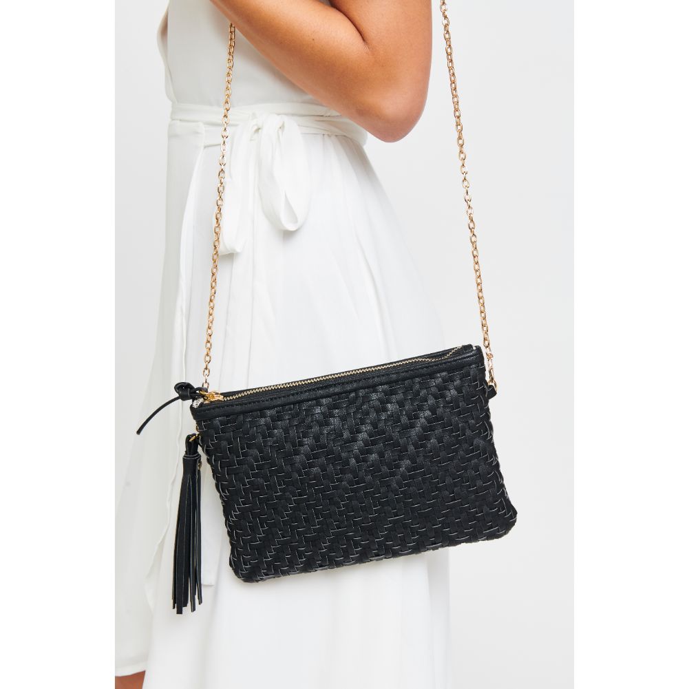Woman wearing Black Urban Expressions Jess Clutch 840611172488 View 1 | Black