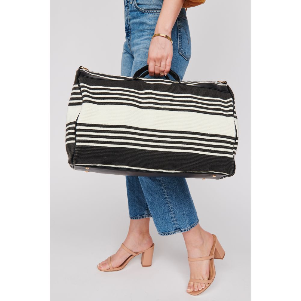 Woman wearing Black White Urban Expressions Winslow Weekender 818209018975 View 4 | Black White