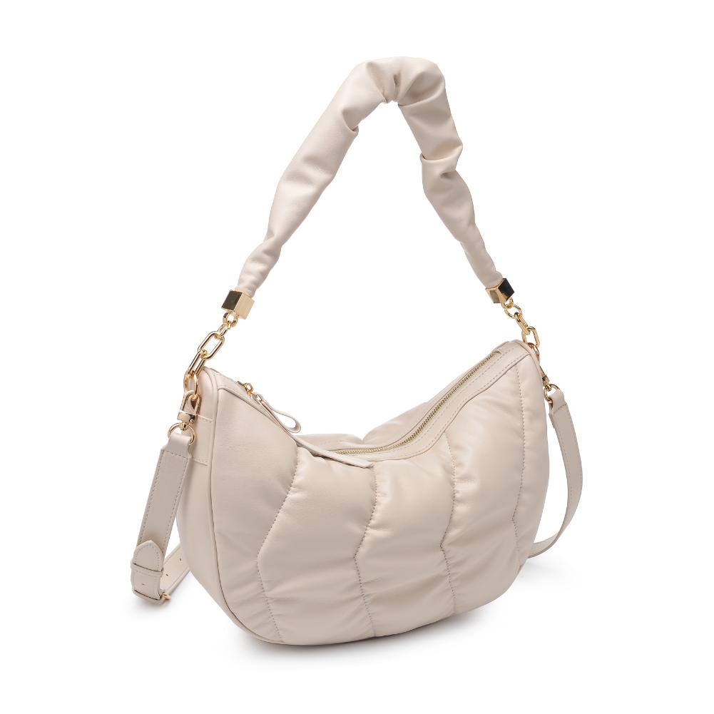 Woman wearing Oatmilk Urban Expressions Whitney Crossbody 840611130587 View 6 | Oatmilk
