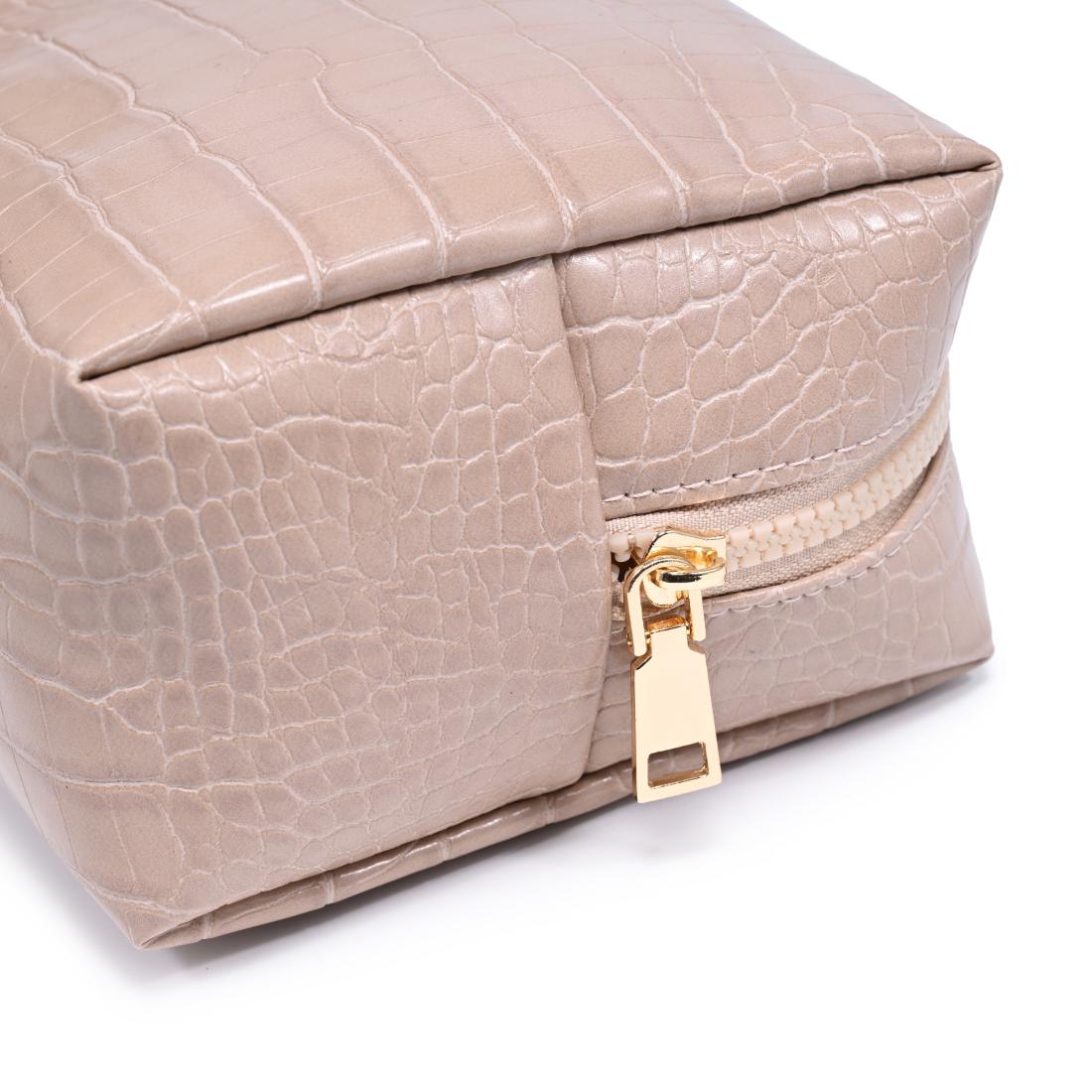 Urban Essentials Croc Chic Cosmetic & Travel Organizer Pouch 840504210037 View 8 | Natural