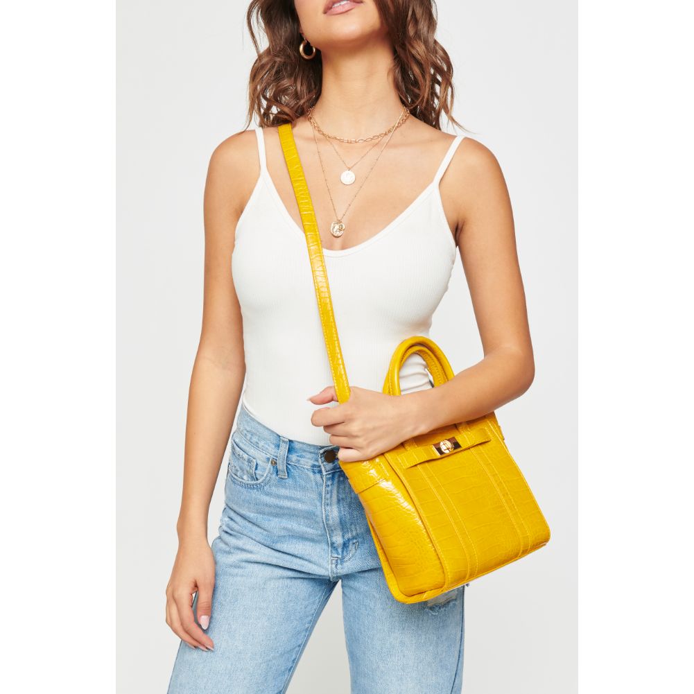 Woman wearing Sunflower Urban Expressions Jayden Satchel 840611172952 View 2 | Sunflower