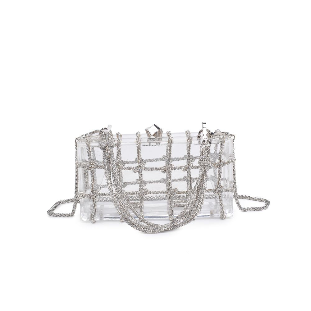 Woman wearing Silver Urban Expressions Ziggy Evening Bag 840611106520 View 5 | Silver