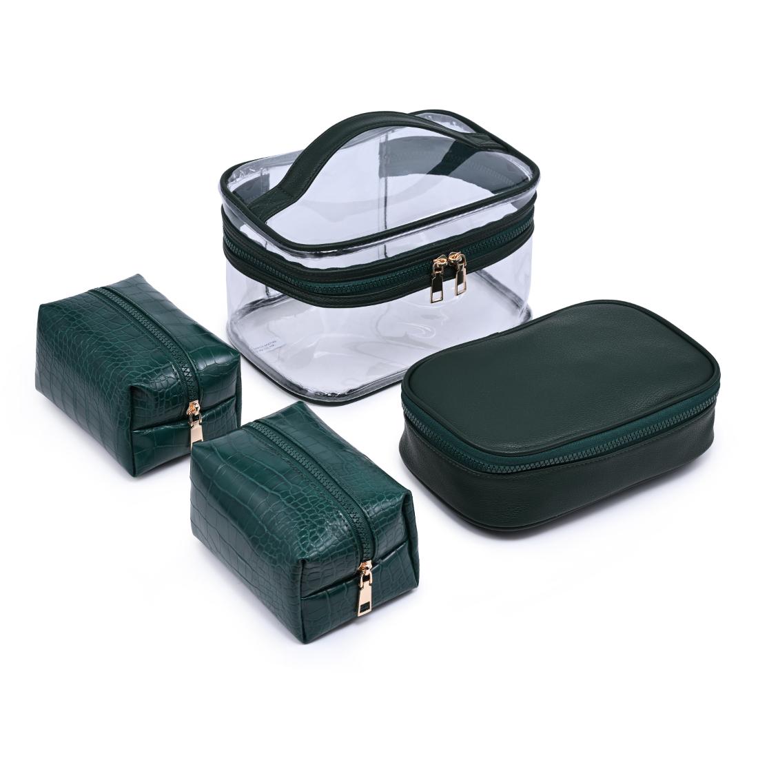 Woman wearing Emerald Urban Essentials Croc Chic - 4 Piece Train Case Set 840504215728 View 1 | Emerald