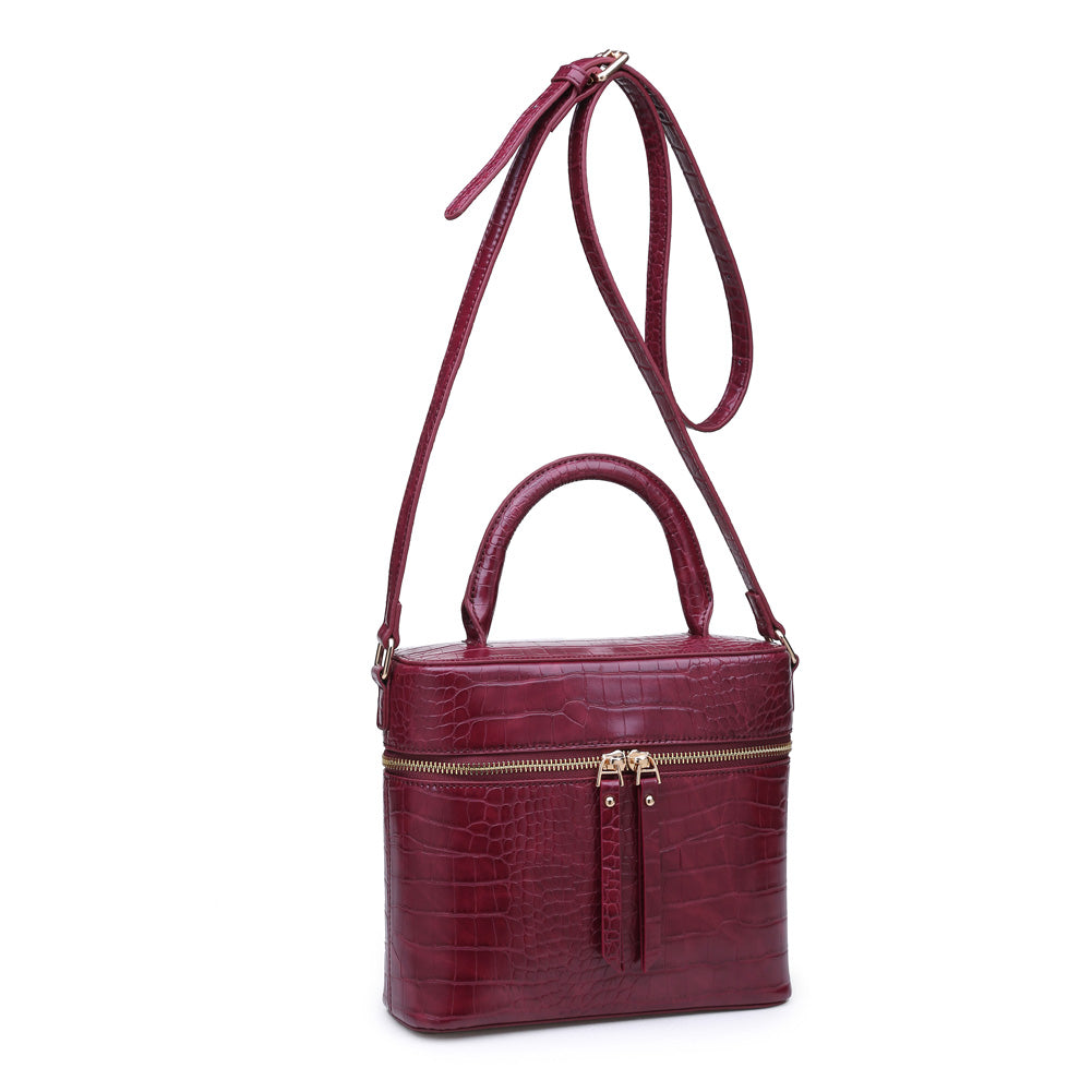 Product Image of Urban Expressions Rogue Croc Crossbody NA-840611155320 View 2 | Burgundy