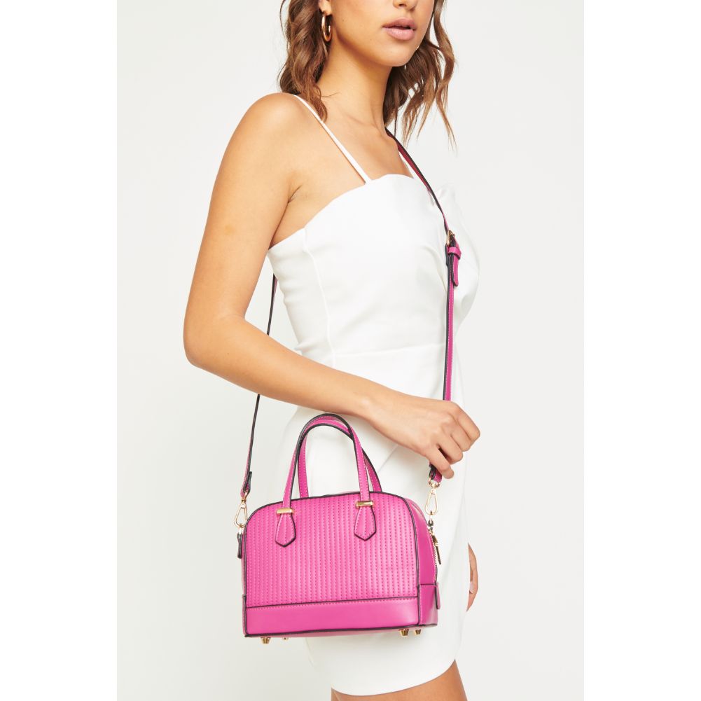 Woman wearing Lipstick Pink Urban Expressions Rue Mini Bag NA-840611144904 View 1 | Lipstick Pink