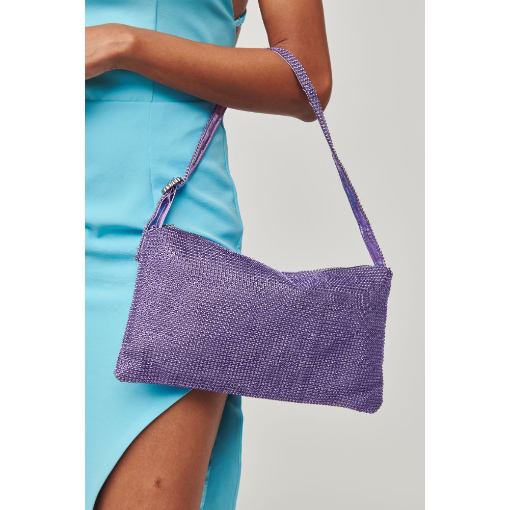 Woman wearing Purple Urban Expressions Glenda Evening Bag 840611110060 View 1 | Purple