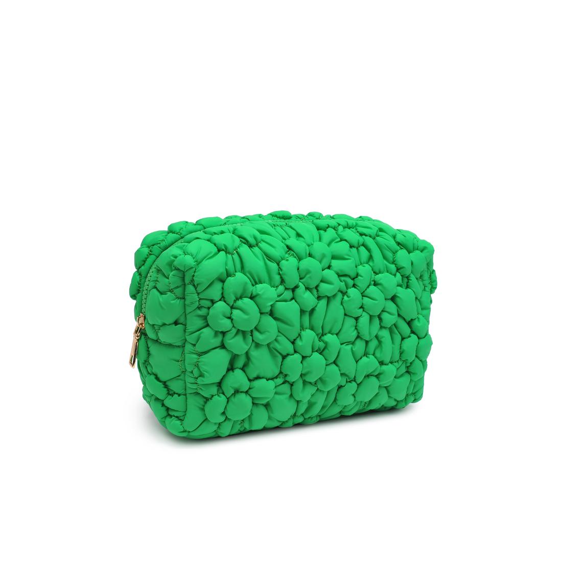 Urban Essentials Flora Pop - Nylon Cosmetic & Travel Organizer Pouch 840611144201 View 6 | Kelly Green