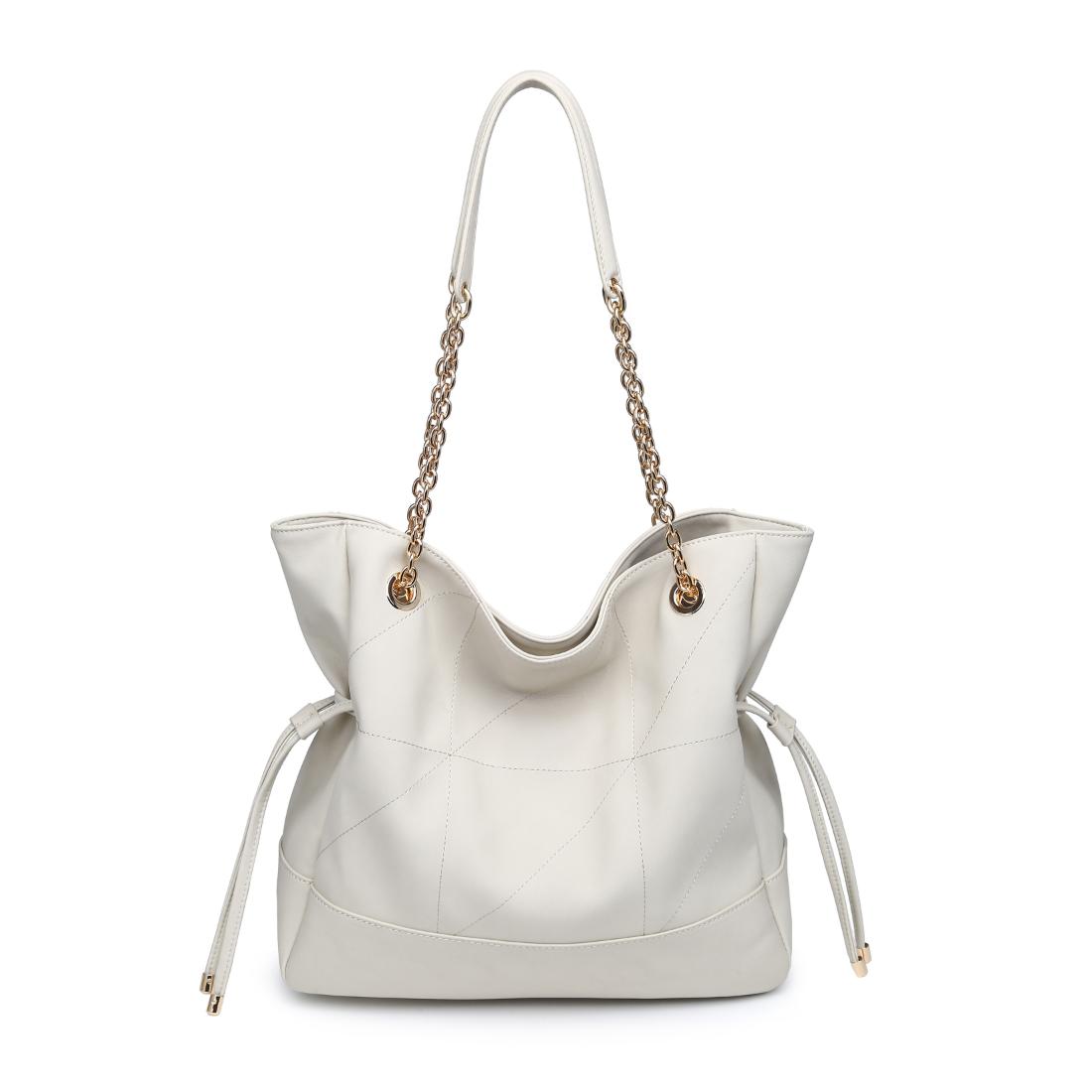 Woman wearing Ivory Urban Expressions Kinsley Tote 840504206382 View 5 | Ivory