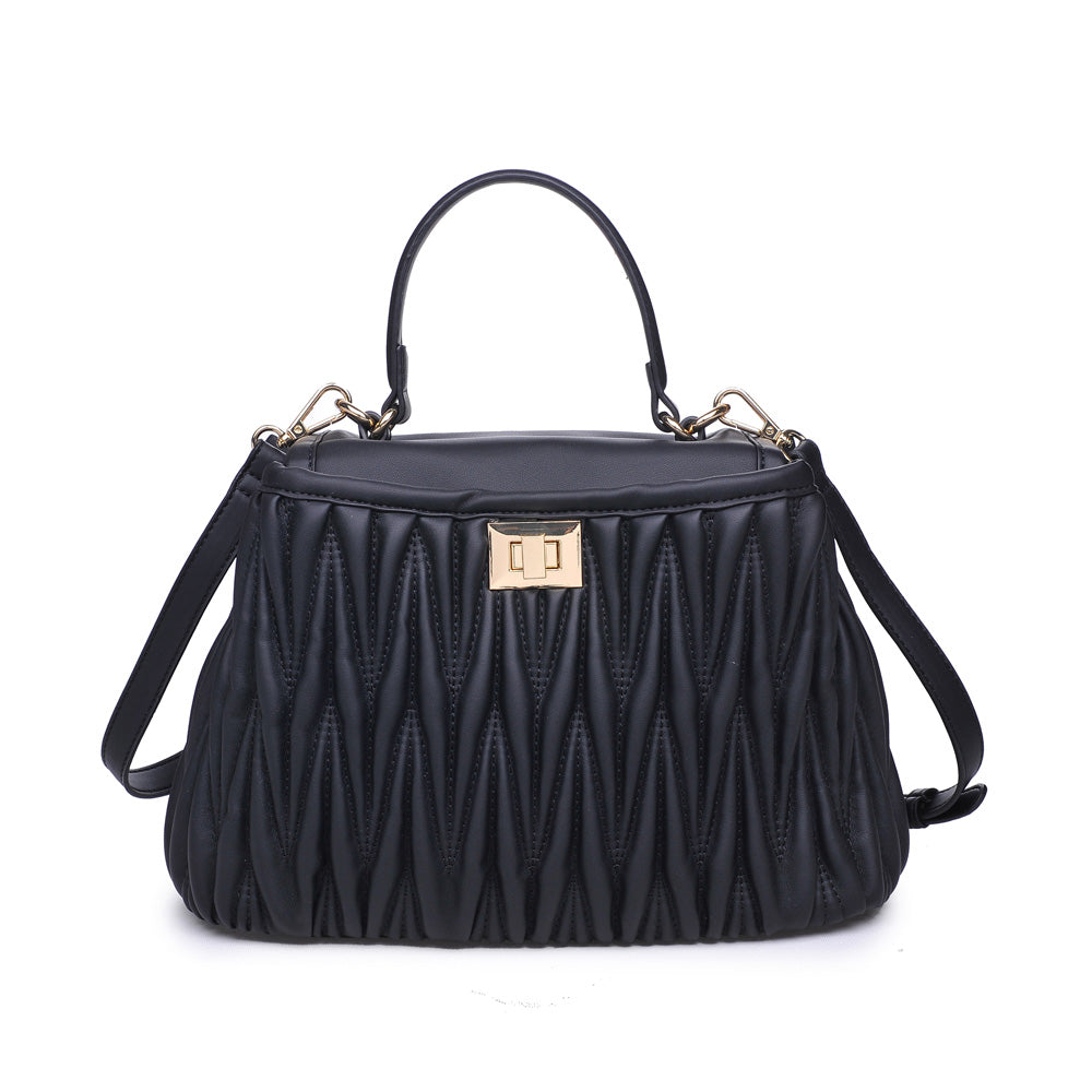 Woman wearing Black Urban Expressions Peggy Satchel 840611160348 View 5 | Black