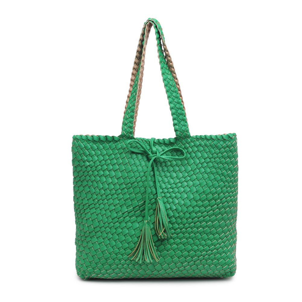 Product Image of Urban Expressions Wilhelmina Tote 840611106650 View 5 | Green Natural