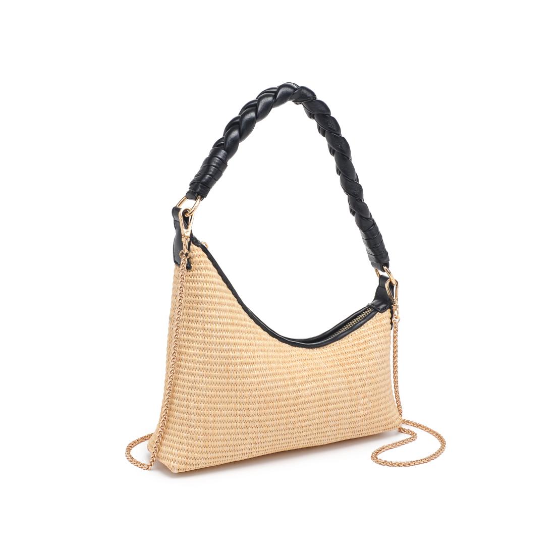 Urban Expressions Taylor - Straw Shoulder Bag 840504216220 View 2 | Natural Black