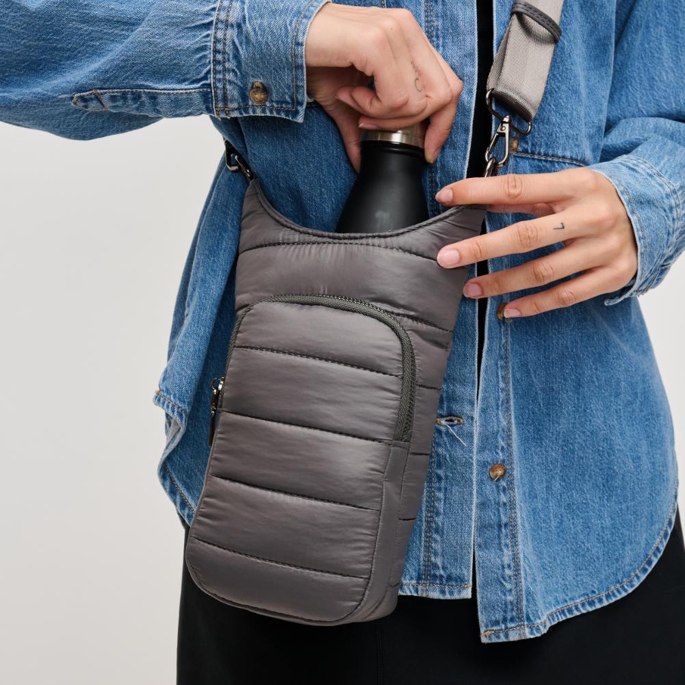 Woman wearing Carbon Urban Expressions Jace Crossbody 840611193544 View 3 | Carbon
