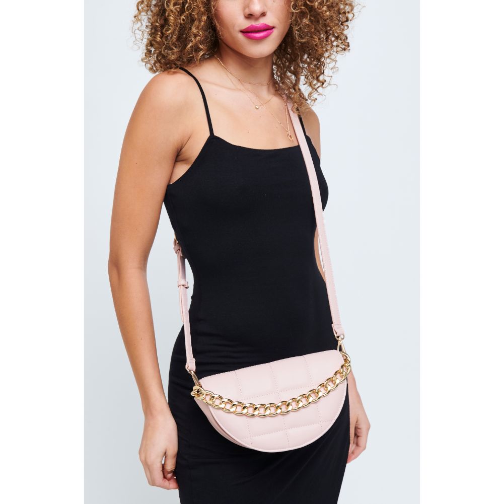 Woman wearing Rose Water Urban Expressions Natalie Crossbody 840611178626 View 1 | Rose Water