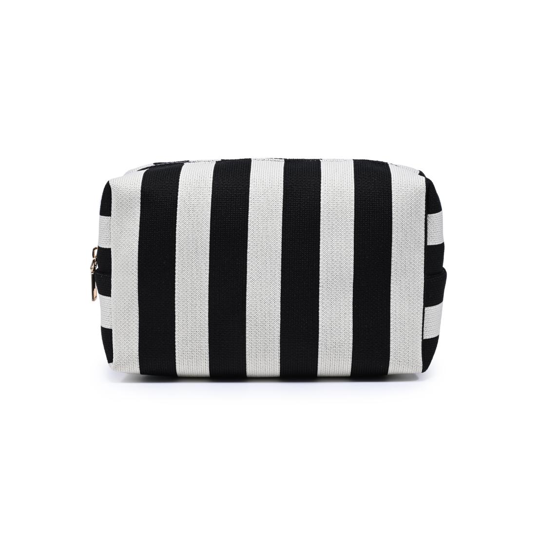 Urban Essentials Essential Stripe Cosmetic & Travel Organizer Pouch 840504207402 View 5 | Black Ivory