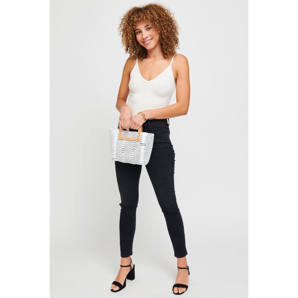 Woman wearing White Urban Expressions Del Mar Tote 840611178848 View 4 | White