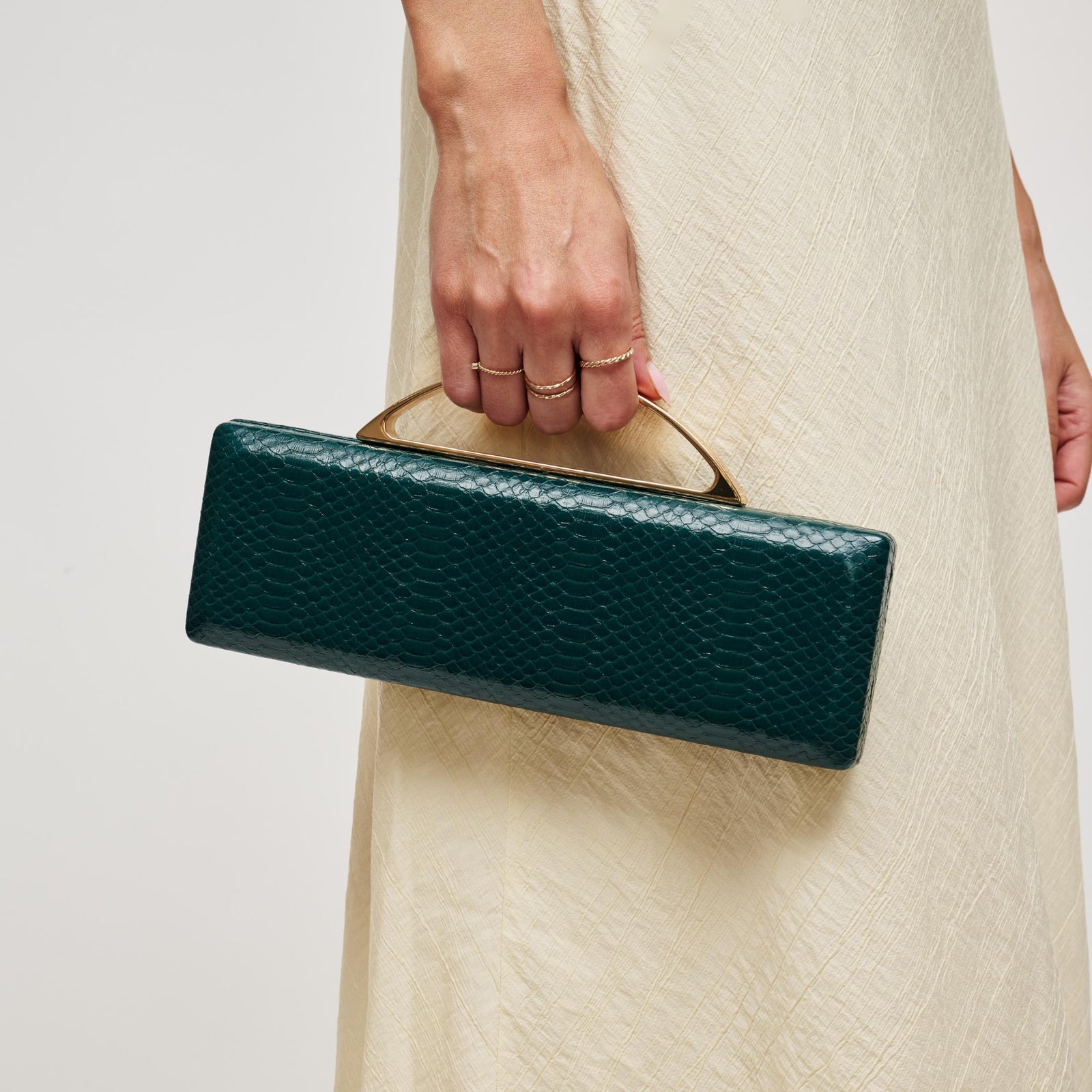 Woman wearing Black Urban Expressions Banks Clutch 840504212062 View 1 | Black