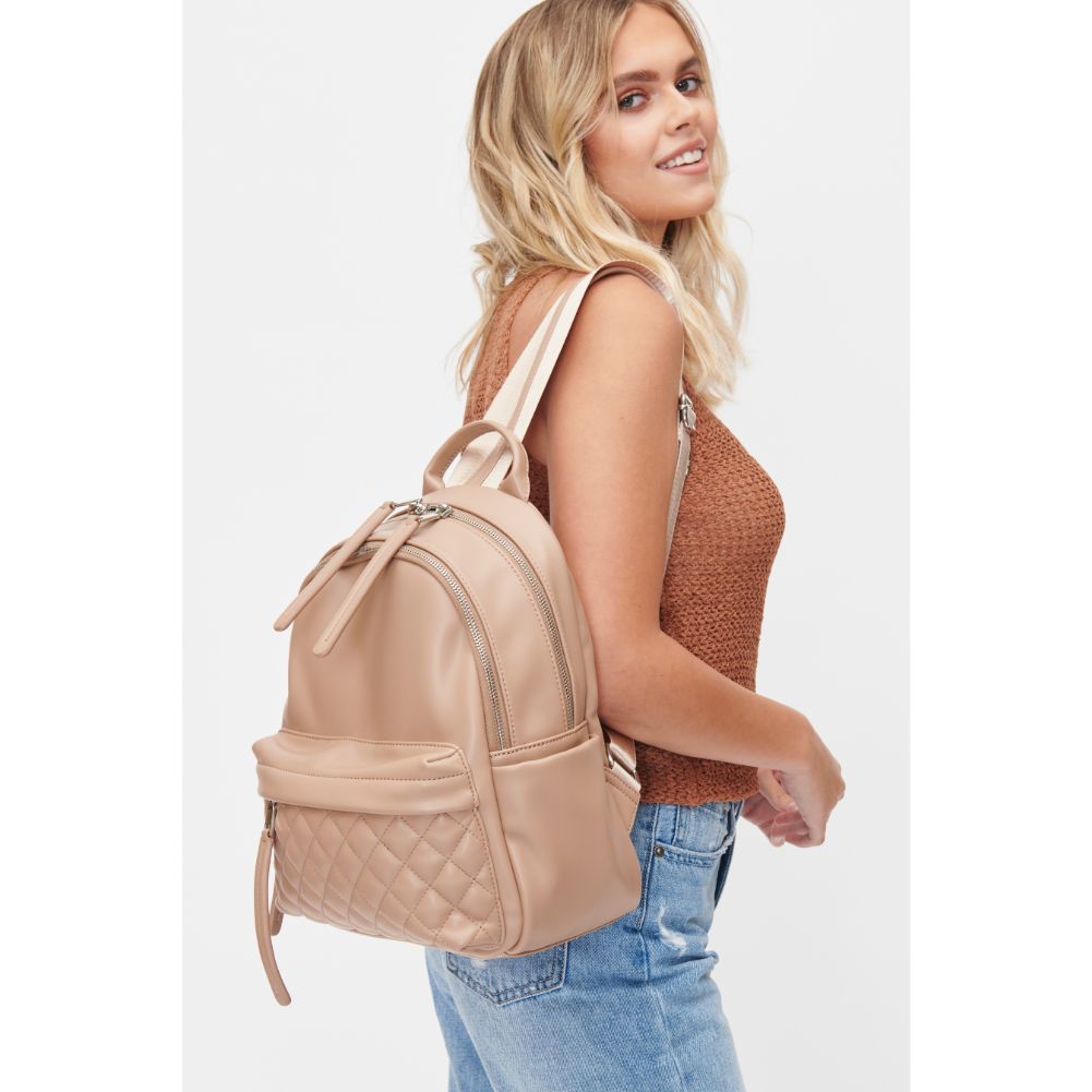 Woman wearing Natural Urban Expressions Briana Backpack 818209011914 View 2 | Natural