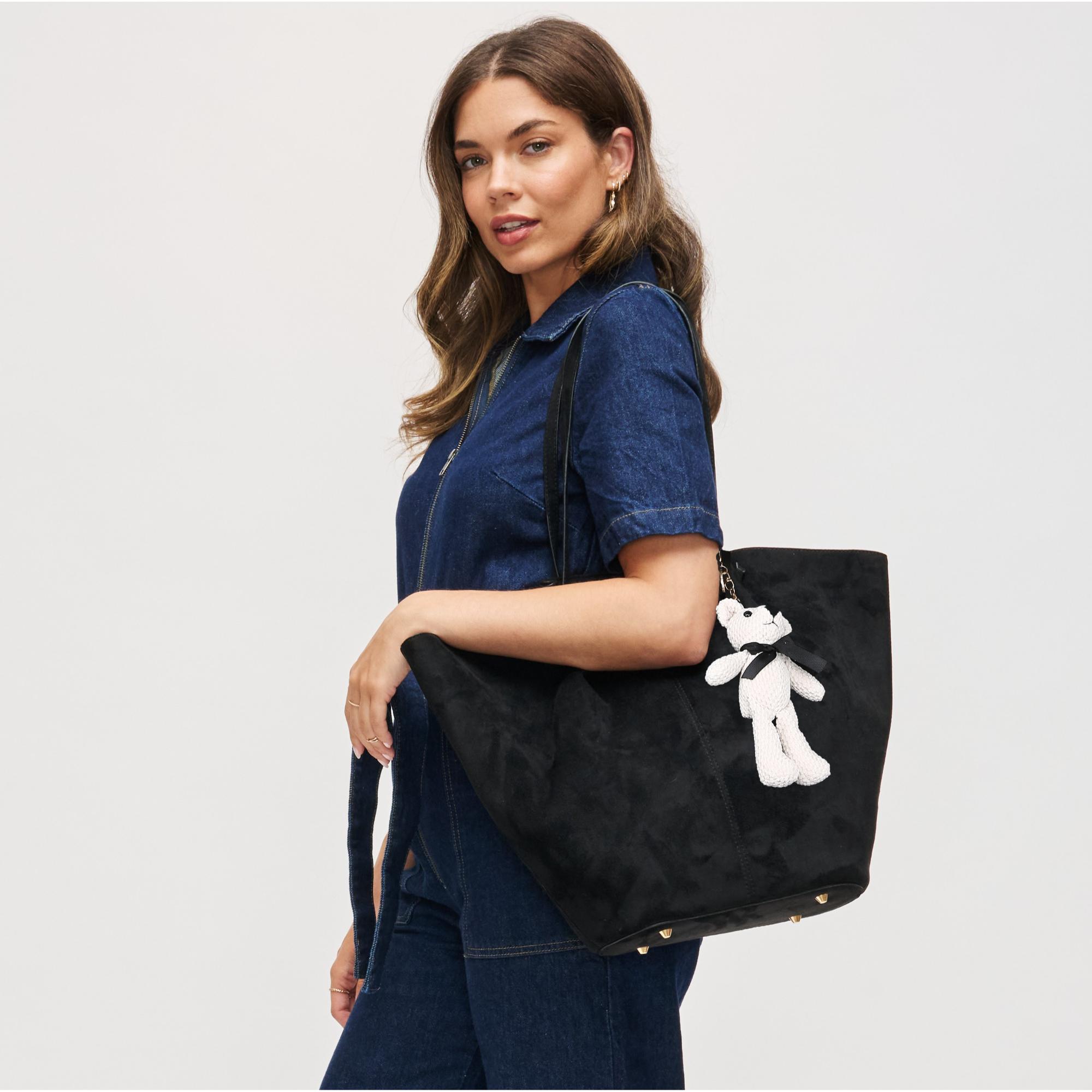 Woman wearing Black Urban Expressions Ralphie Tote 840611199980 View 1 | Black